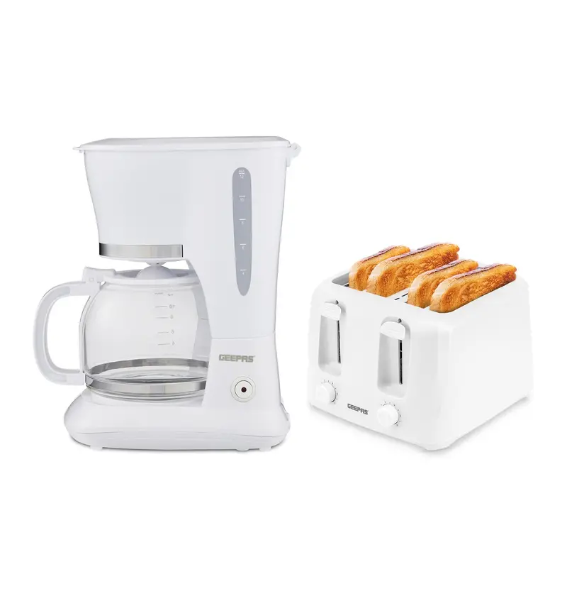 1.5L Coffee Maker, 800W/1400W Toaster & Kettle Kitchen Bundle 1