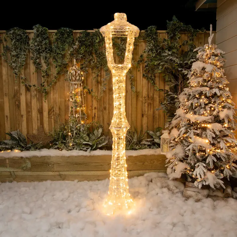 1.8M Soft Acrylic Light-Up Christmas Lamp Post With 200 White Or Warm White Twinkling Leds 1