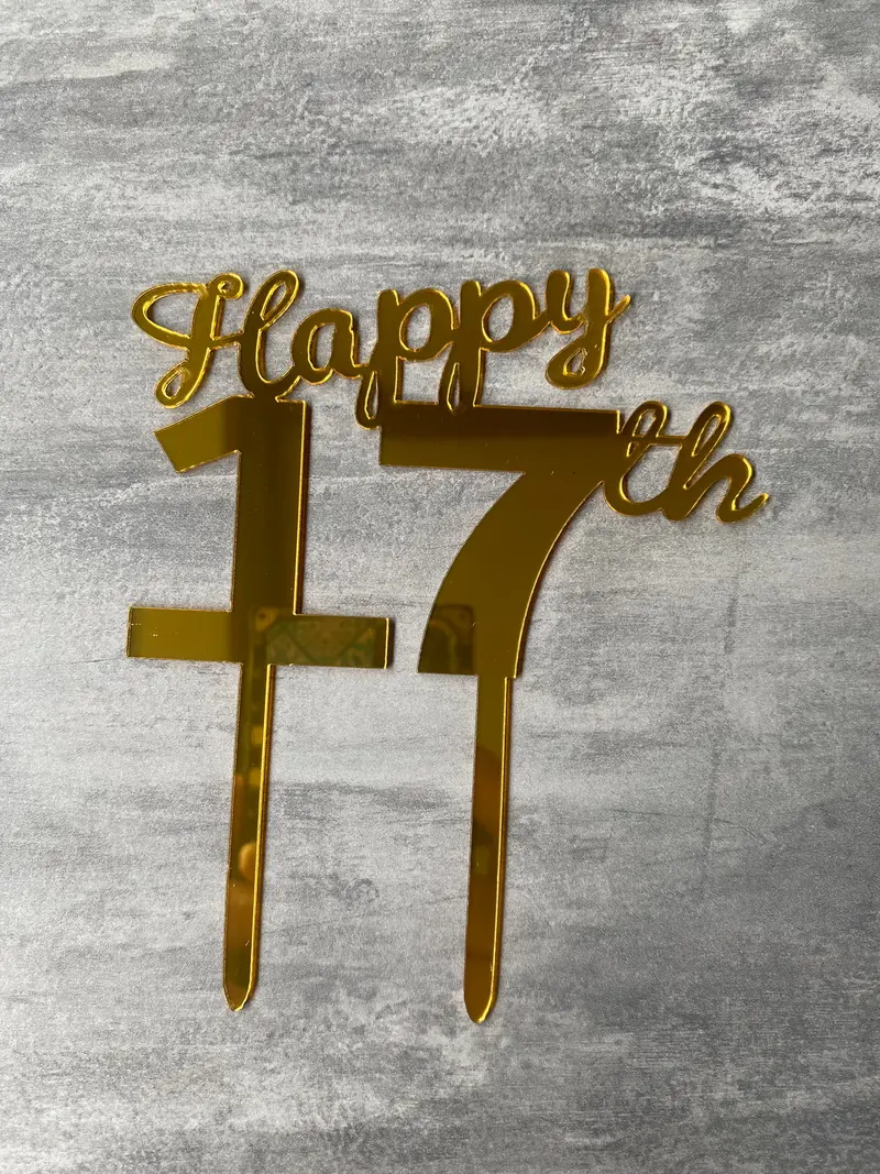 17Th Birthday Cake Topper – Teen Milestone Celebration Decor 1