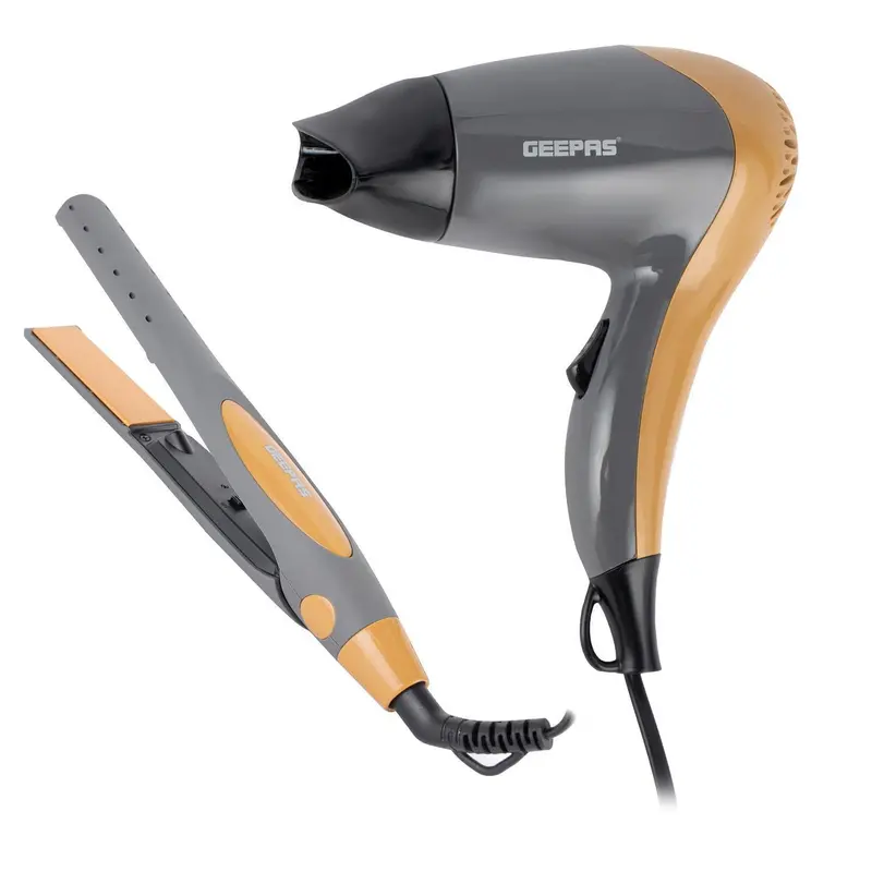 2-In-1 Travel-Friendly Hair Dryer And Straightener Gift Set 1