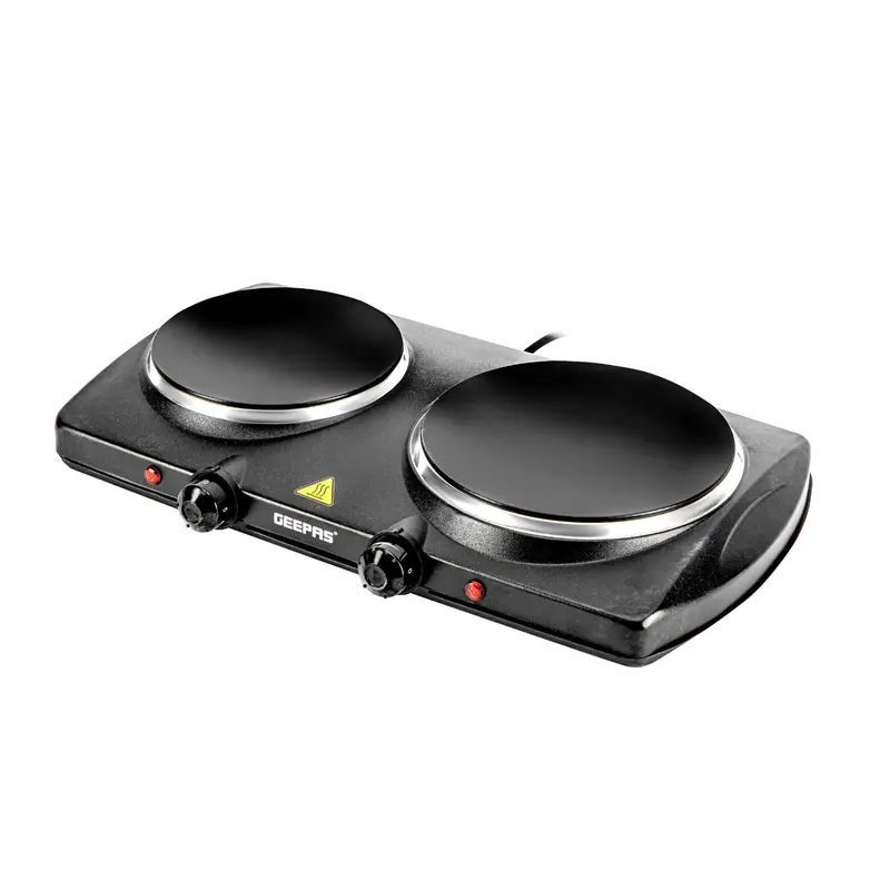 2000W Dual-Burner Portable Black Ceramic Hot Plate 1