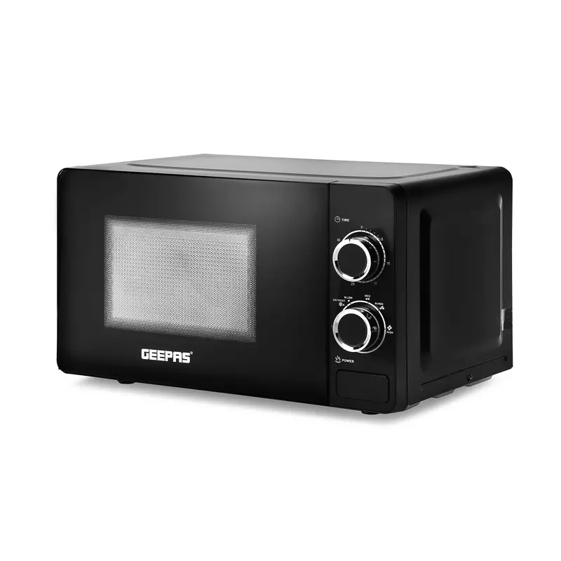 20L Black Freestanding Manual Microwave Oven – Solo Countertop Model 1