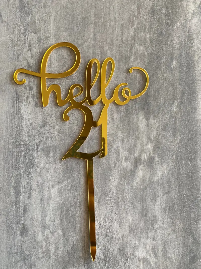 21St Birthday Cake Topper – Coming-Of-Age Milestone Party Decor 1