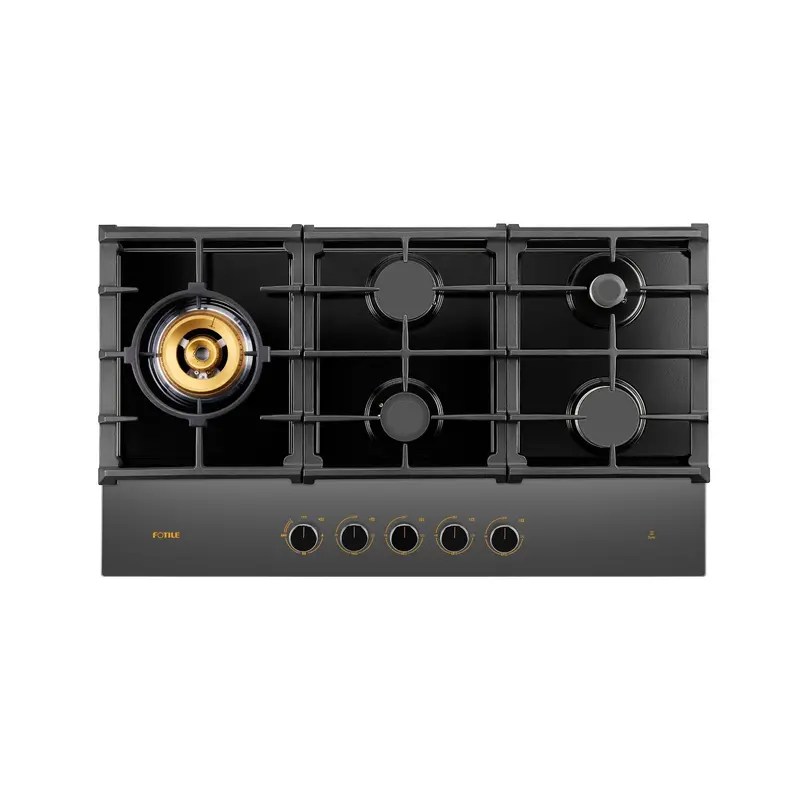 36" Anti-Glare Tri-Ring Gas Cooktop – Glass Surface (Glg36501) 2