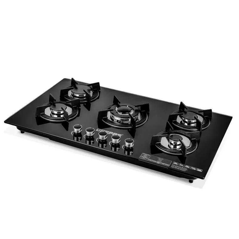5-Burner Tempered Glass Built-In Gas Hob – 8Mm Thick Surface 1