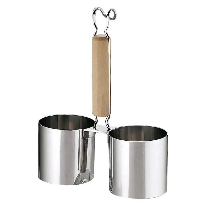 80Mm 2-Portion Kakiage Tempura Ladle With Wooden Handle – Yukiwa 1