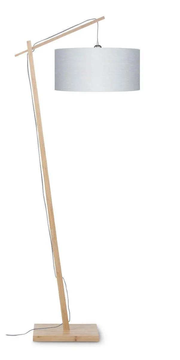 Andes Bamboo Linen Floor Lamp 1