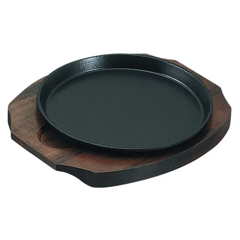 Asahi Cast Iron Sizzler Platter – Versatile Round Hot Serving Tray 1