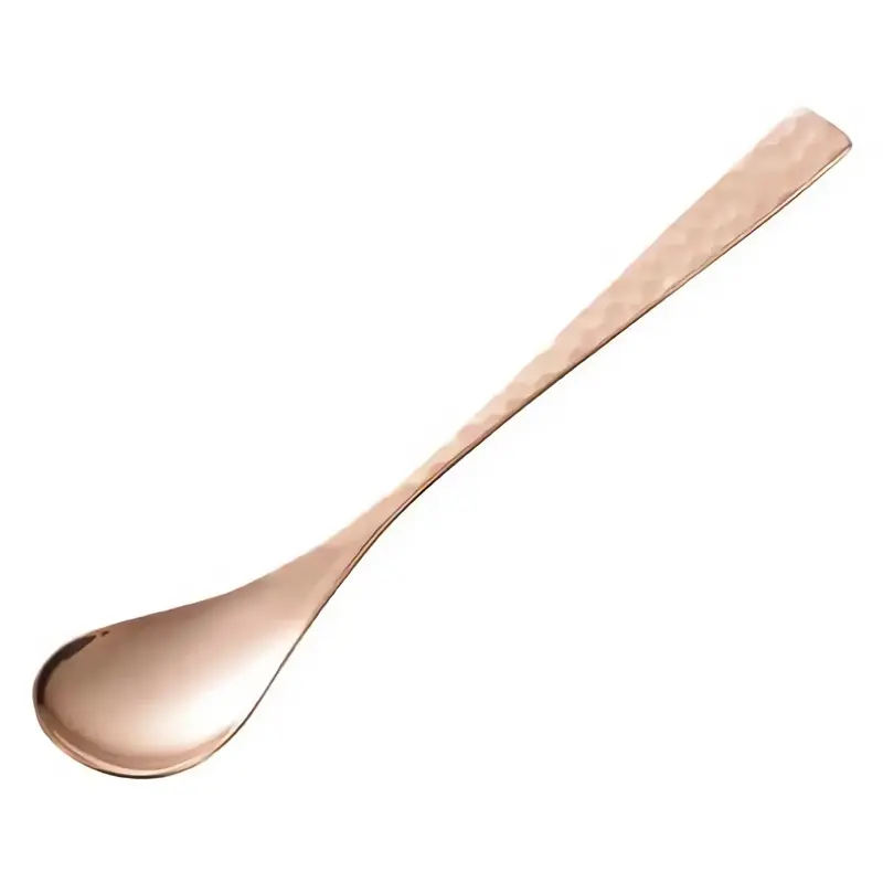 Asahi Nagomi Copper Chashaku – Traditional Bamboo-Style Teaspoon, Hand-Forged 1
