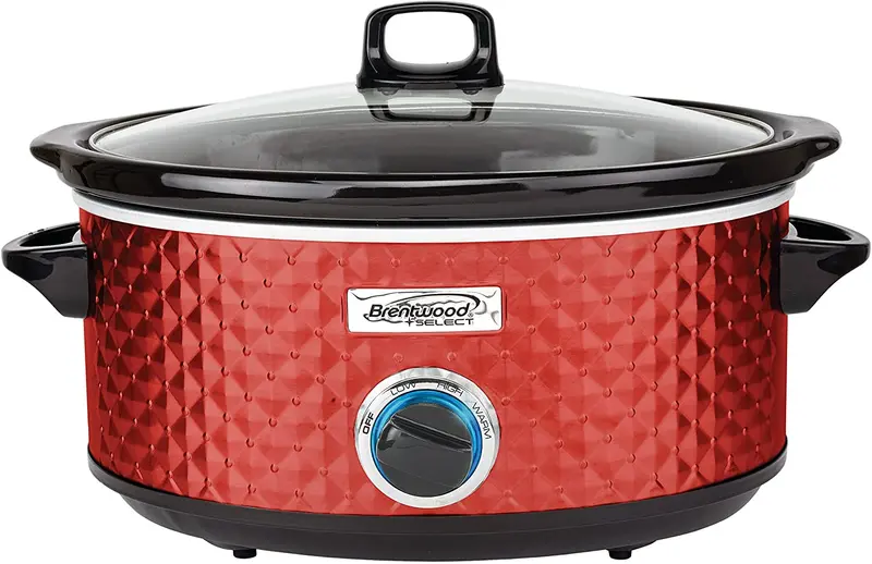 Brentwood Select 7-Quart Red Slow Cooker Sc-157R – 110V Countertop Crockpot 1