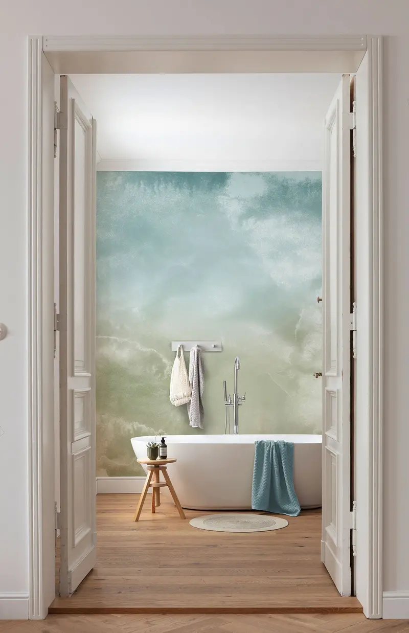 Broken Blend Mural Wallpaper – Abstract Textured Wall Art Print 1