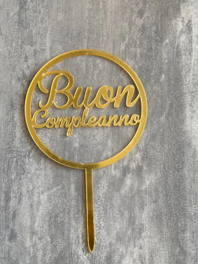 Buon Compleanno Cake Topper – Italian-Inspired Birthday Celebration Decor 1