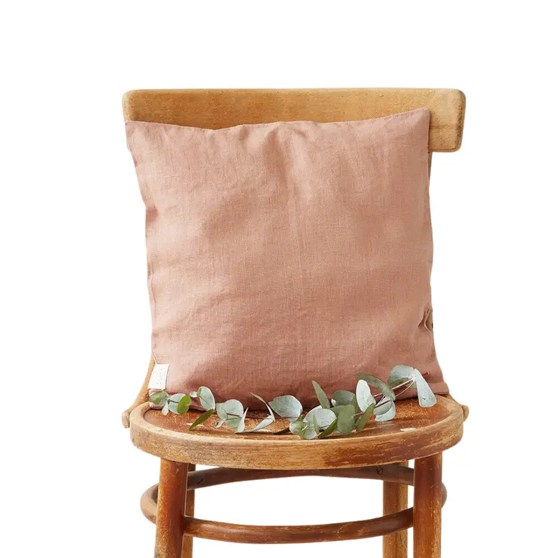 Café Crème Beige Linen Pillow Cover 1