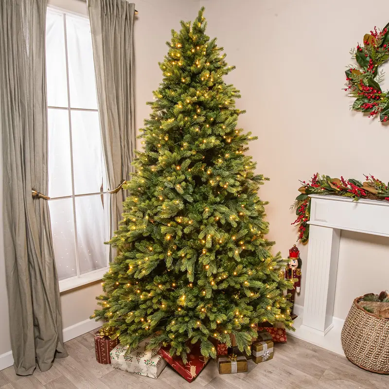 Canterbury 6.5-Foot And 7.5-Foot Pre-Lit Pe Artificial Christmas Trees 1