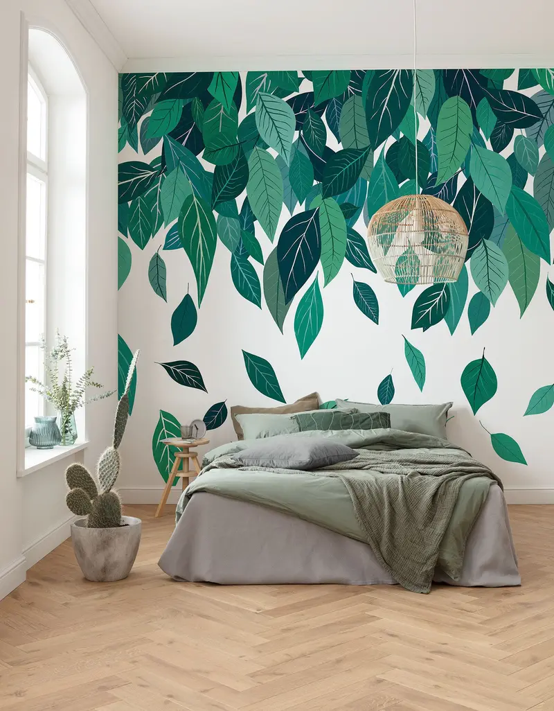 Chaotic Foliage Mural Wallpaper 1