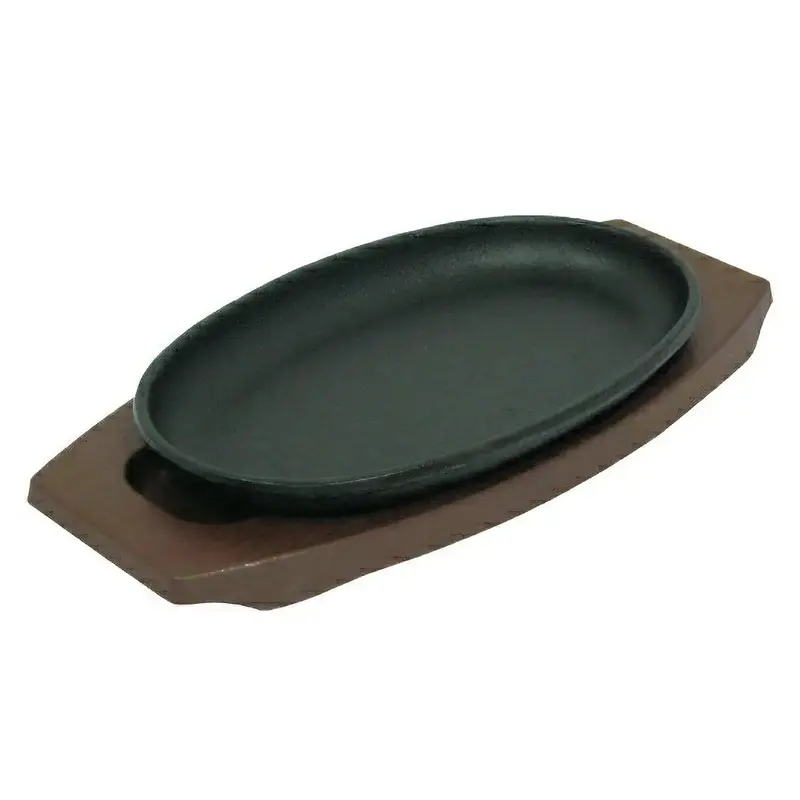 Chubu Cast Iron Oval Sizzling Platter For Restaurant-Style Service 1