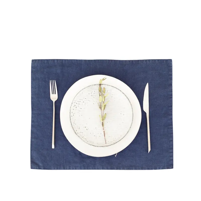 Classic Navy Blue Linen Placemat 1