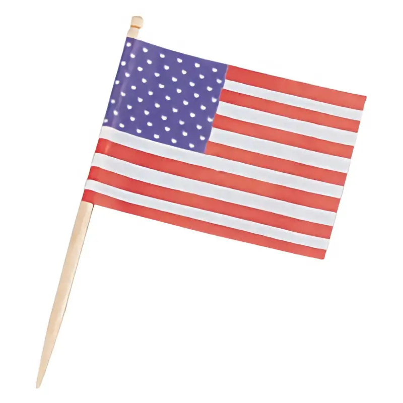 Daikoku American Flag Food Picks – 200-Count Paper Decoration Set 1