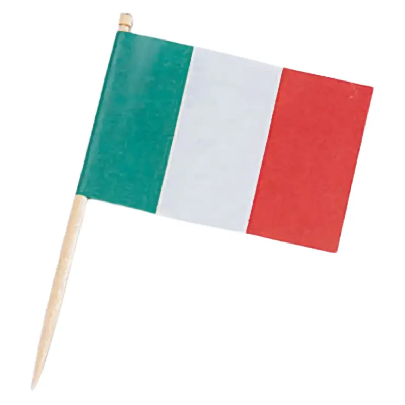 Daikoku Italian Flag Food Picks – 200-Count Paper Decoration Set 1