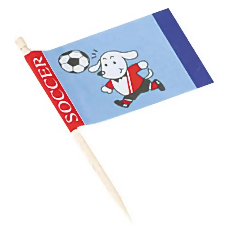 Daikoku Soccer Flag Food Picks – 200-Piece Paper Skewer Assortment 1