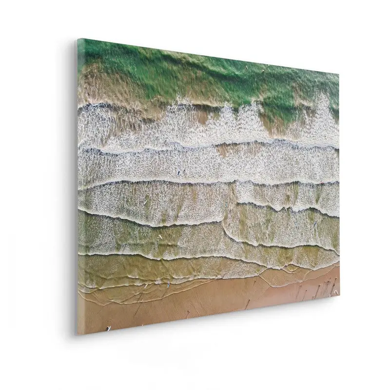 Day At The Beach Hand-Stretched Canvas Art 1