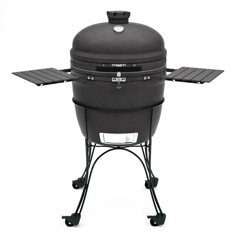 Draco Grills 22" Kamado Charcoal Grill With Integrated Wire Stand 1