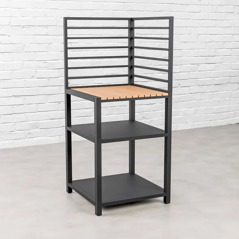Draco Grills Scandic Aluminium Modular Outdoor Kitchen: Corner Unit With Wood-Effect Countertop 1