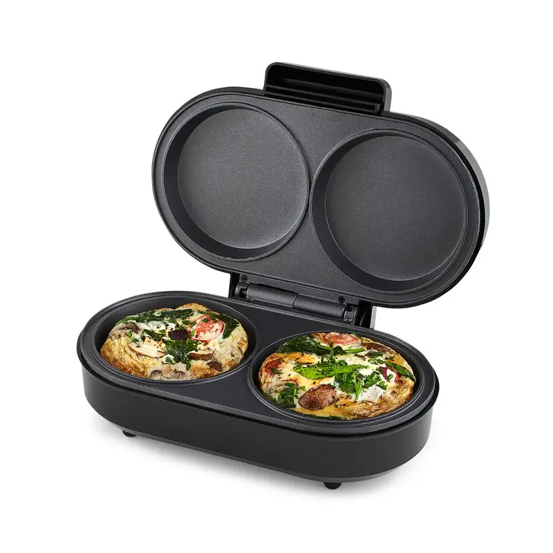 Dual-Sided Non-Stick Omelette Maker With Deep-Cavity Cooking Plates 1