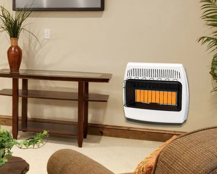 Dyna-Glo 30K Btu Natural Gas Infrared Wall Heater – Thermostat-Controlled Vent-Free 1