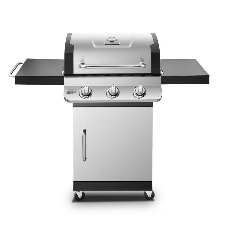 Dyna-Glo Premier 3-Burner Natural Gas Grill – Stainless Steel Burners & Side Shelf 1