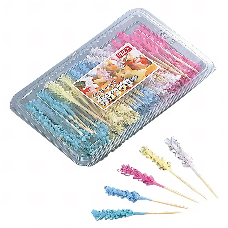 Ebm Natural Wood Food Picks – 100-Piece Pack 1
