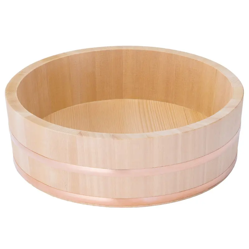 Ebm Sawara Cypress Hangiri – Traditional Wooden Sushi Rice Mixing Bowl 1