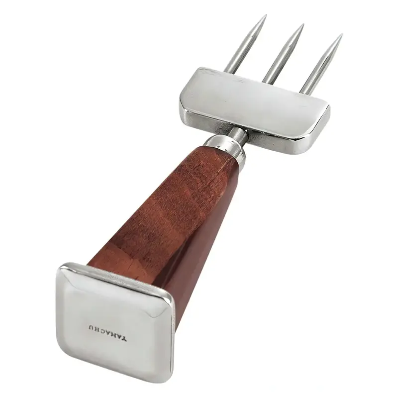 Ebm Stainless Steel 3-Prong Ice Pick – Square Handle Design 1