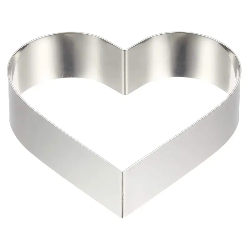 Ebm Stainless Steel Heart-Shaped Cake Ring – Commercial Kitchen Ready 1