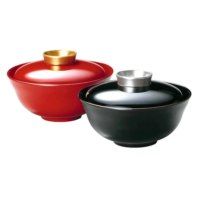 Echizen Shikki Gold-And-Silver Synthetic Resin Matching Bowls 1