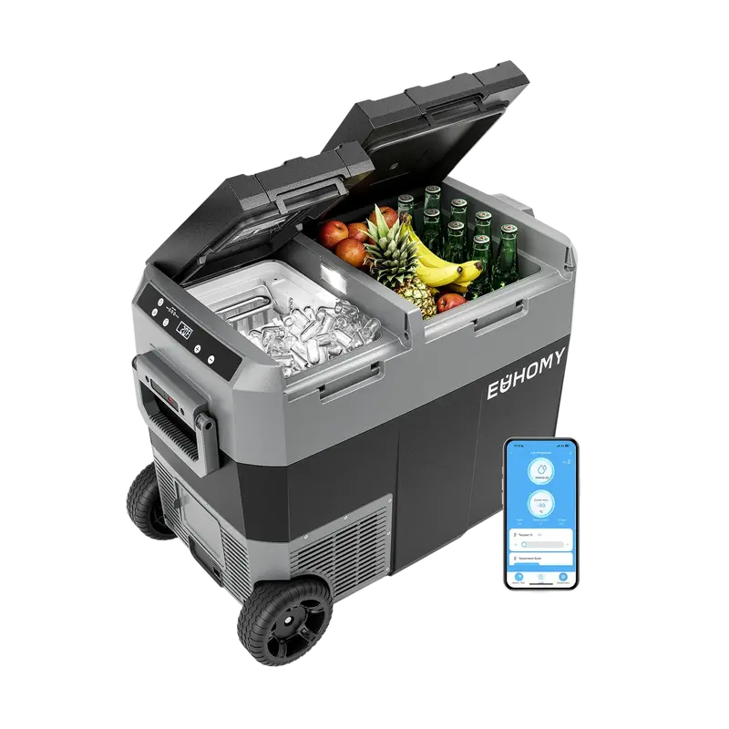 Euhomy 12V Portable Car Refrigerator With Built-In Ice Maker 1