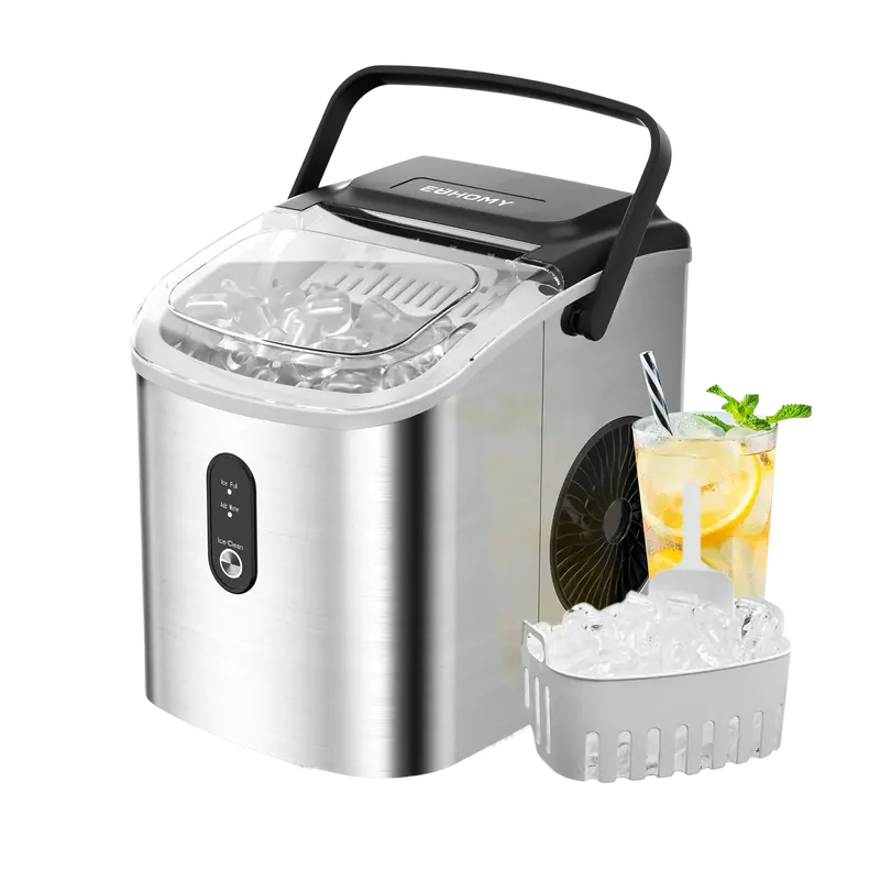 Euhomy Dart H1 Silver Bullet Ice Maker – Sleek Metallic Finish 1