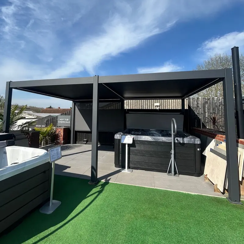 Ex-Display Bracken Outdoors Eclipse 6M X 4M Grey Rectangular Motorised Pergola – Led-Lit, Collection Only 1