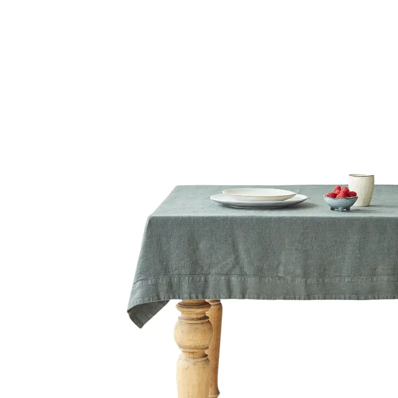 Forest Emerald Linen Tablecloth – Deep Woodland-Inspired Tone 1
