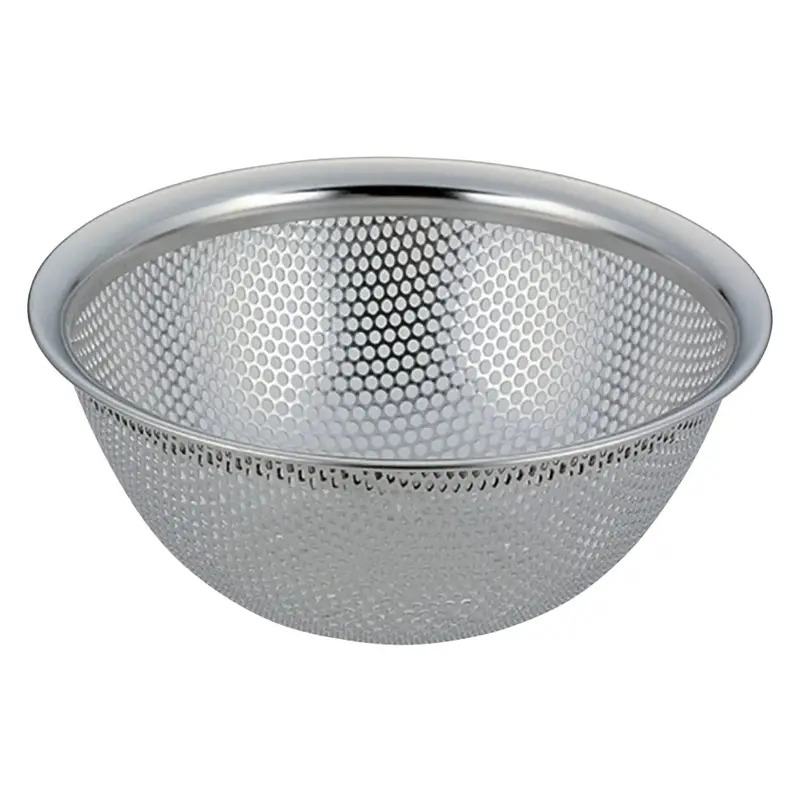 Fujii Stainless Steel Perforated Drain Colander – Standard Depth 1