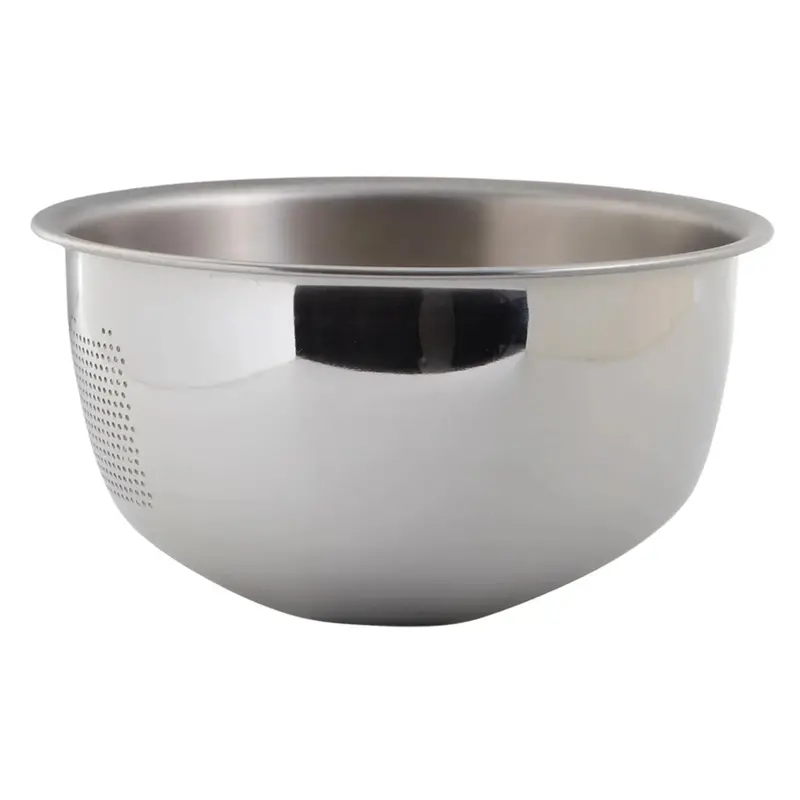 Fujii Stainless Steel Triple-Function Rice Washing Bowl With Built-In Strainer (21.5Cm) 1