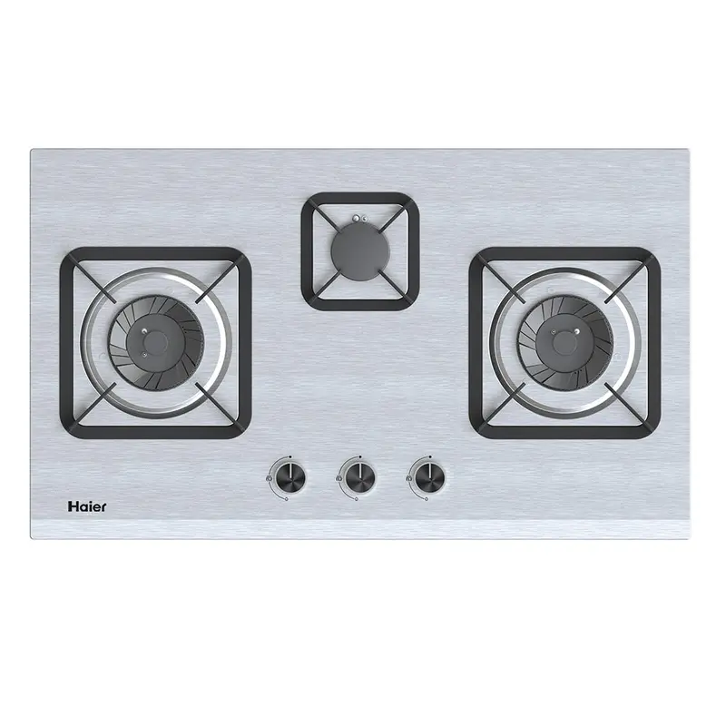 Haier Hcc-Q57328 Lpg 3-Burner Stainless Steel Hob – Sleek Gas Cooktop For Modern Kitchens 1