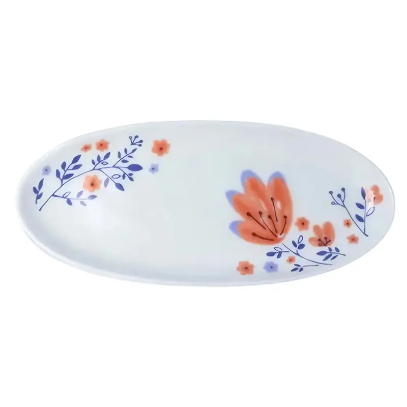 Harekutani Haruhana Oval Porcelain Serving Plate 1