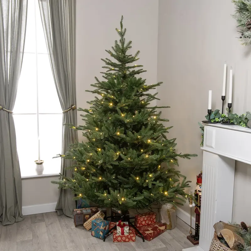 Highclere Pre-Lit Mixed-Material Christmas Tree – 5Ft To 9Ft Sizes 1