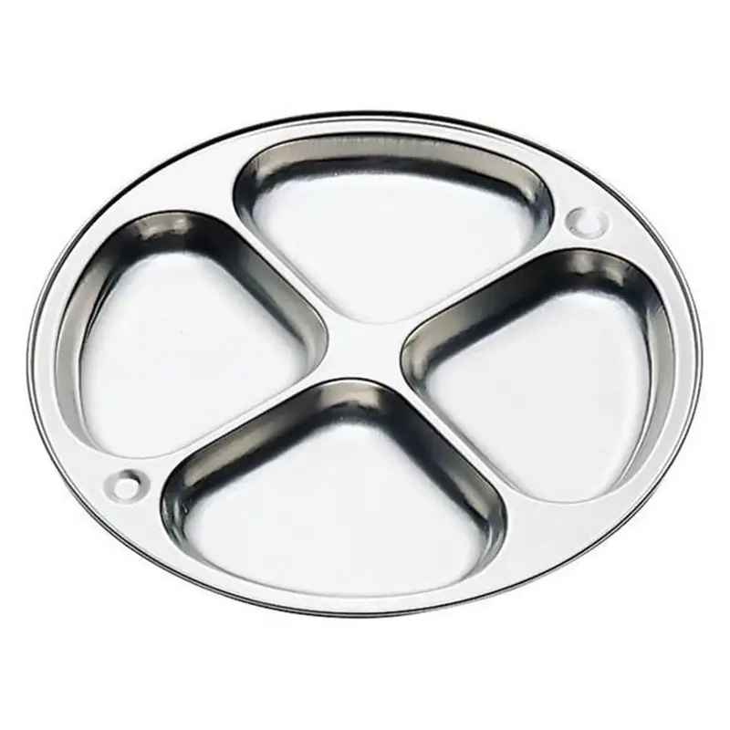 Honma Seisakusho 4-Compartment Stainless Steel Meal Plate 1