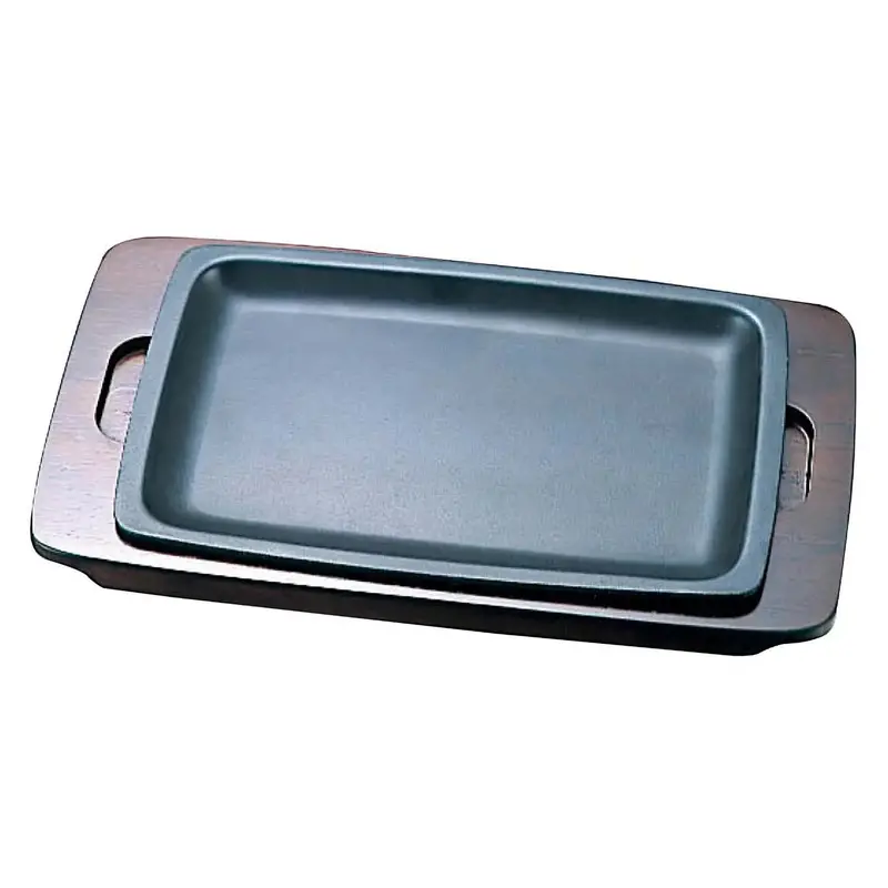 Ikeda 3-Ply Stainless Steel Square Sizzler Platter – Precision-Built Heat-Stable Serving Tray 1