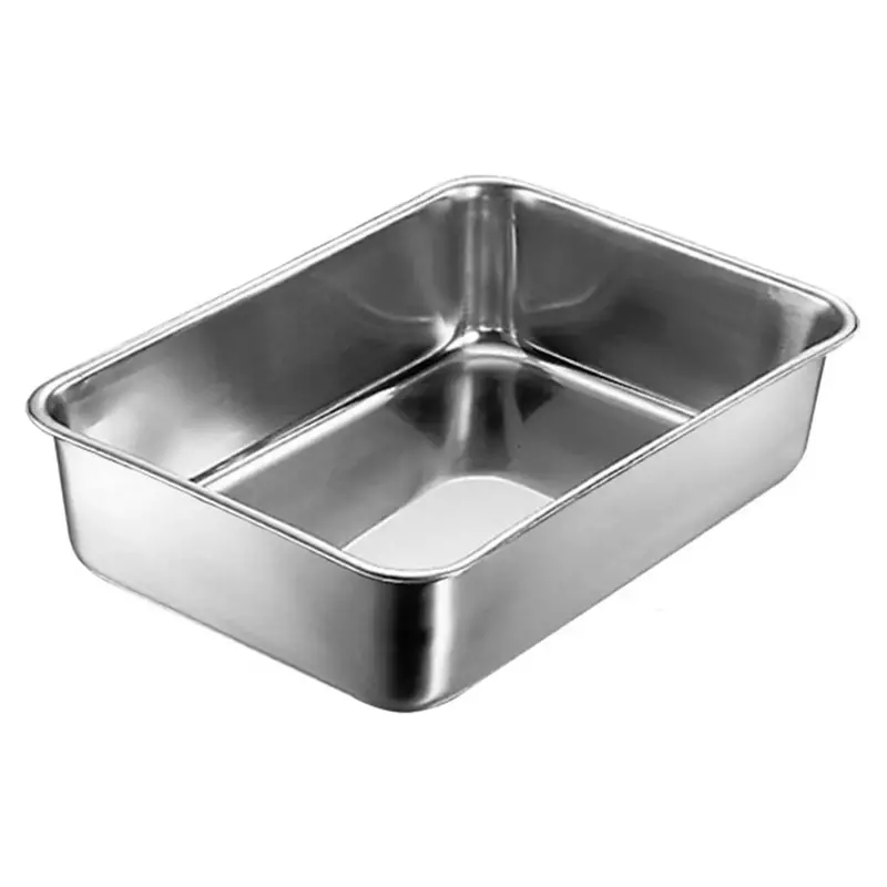 Ikeda Antibacterial Stainless Steel Deep Serving Tray 1