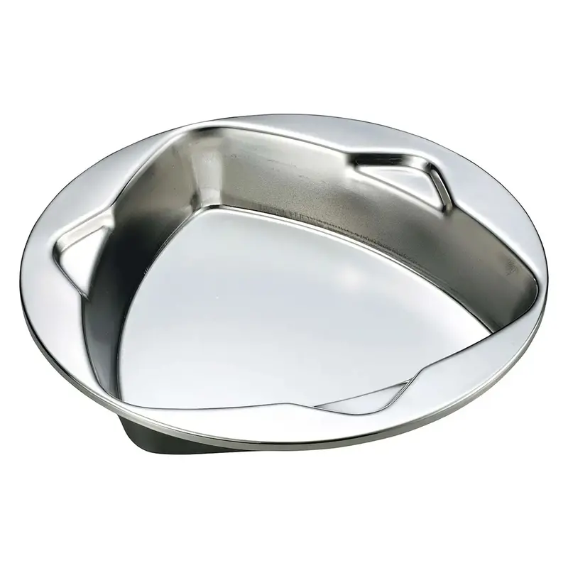 Ikeda Antibacterial Triangle-Shaped Stainless Steel Bento Plate 1