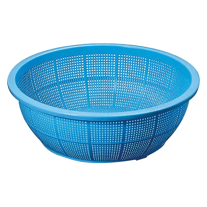 Ikeda Blue-Tinted Plastic Colander – Ergonomic Handle 1