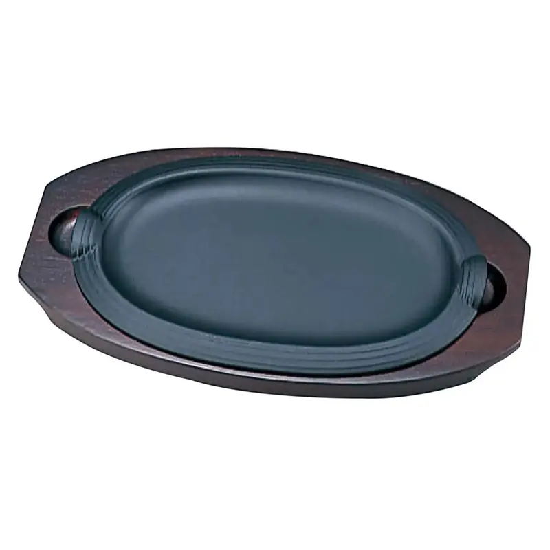 Ikeda Cast Iron Deluxe Sizzler Platter – Premium Thick-Gauge Oval Hot Serving Dish 1